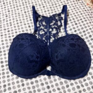 Victoria's Secret Blue Lace Bra with Molded Cups